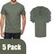 Gildan Men's Heavy Cotton T-Shirts for Crafting, Heather Military Green DIY Project Bundle